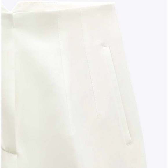 Zara Cream High-Waisted Trousers - Picture 4 of 4